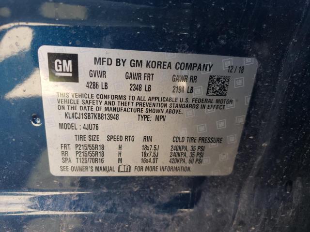 KL4CJ1SB7KB813948 Buick Encore Sport Touring