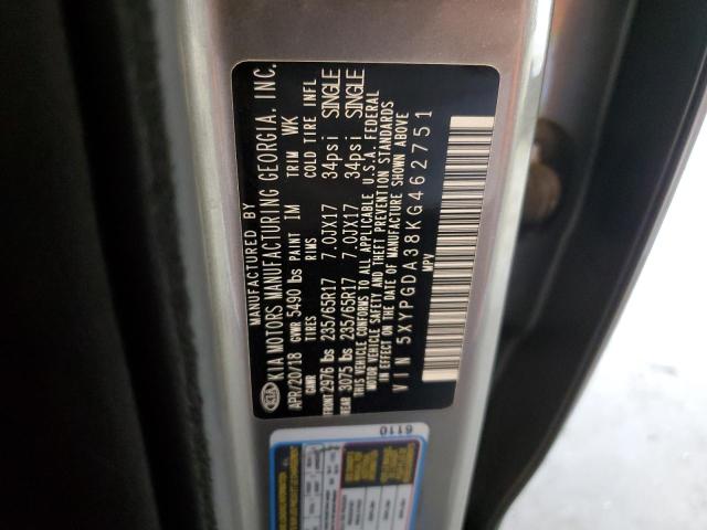 5XYPGDA38KG462751 KIA SORENTO L