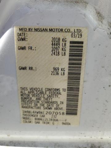 1N4BL4FW9KC207058 Nissan Altima Platinum