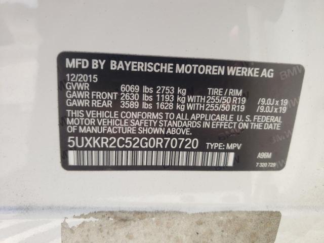 5UXKR2C52G0R70720 2016 BMW X5, photo no. 14