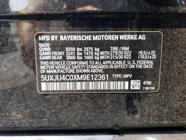 2021 BMW X5 M50I 5UXJU4C0XM9E12361