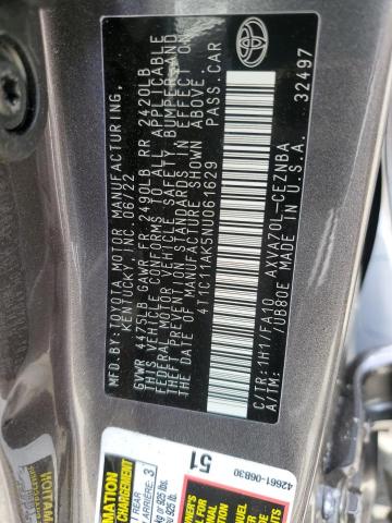4T1C11AK5NU061629 Toyota CAMRY LE