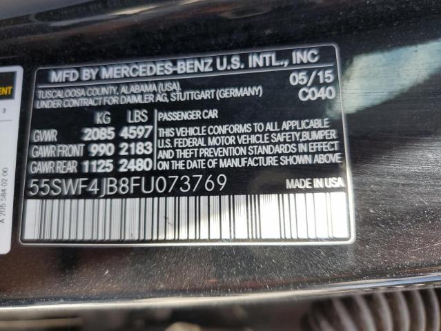 55SWF4JB8FU073769 2015 MERCEDES-BENZ C-CLASS, photo no. 12