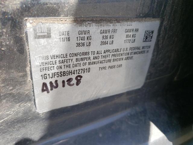 2017 CHEVROLET SONIC PREM - 1G1JF5SB9H4127910