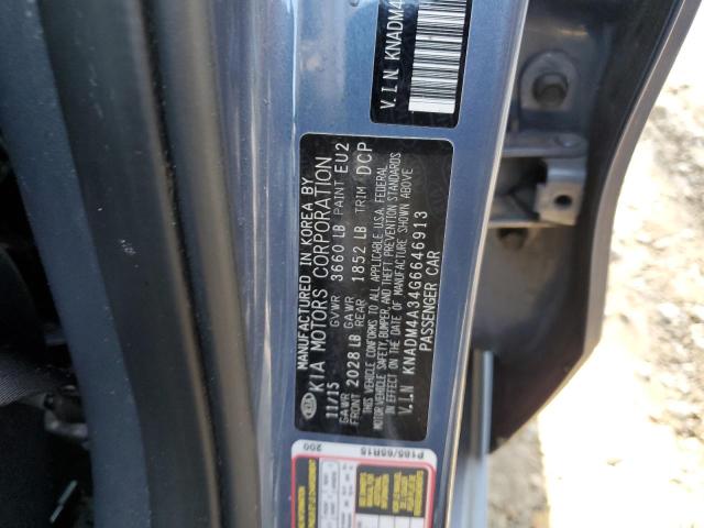 KNADM4A34G6646913 | 2016 KIA RIO LX