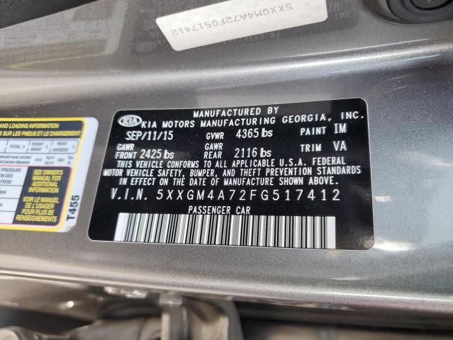 5XXGM4A72FG517412 KIA Optima Lx