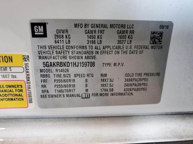 5GAKRBKD1HJ159708 Buick Enclave