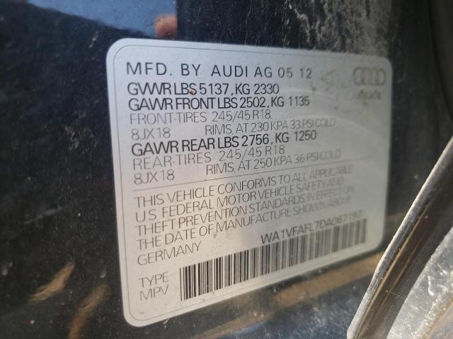 VIN WA1VFAFL7DA067197 2013 Audi A4, Prestige no.12