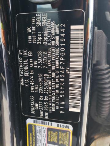 5XYK43AF7PG019442 KIA Sportage Sx