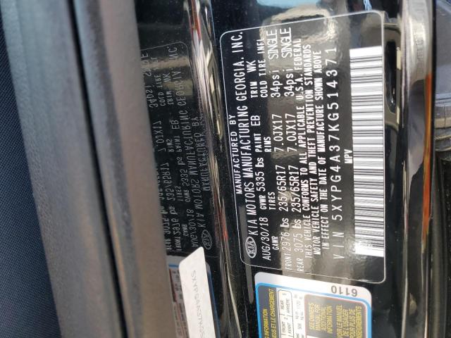 5XYPG4A37KG514371 KIA SORENTO L