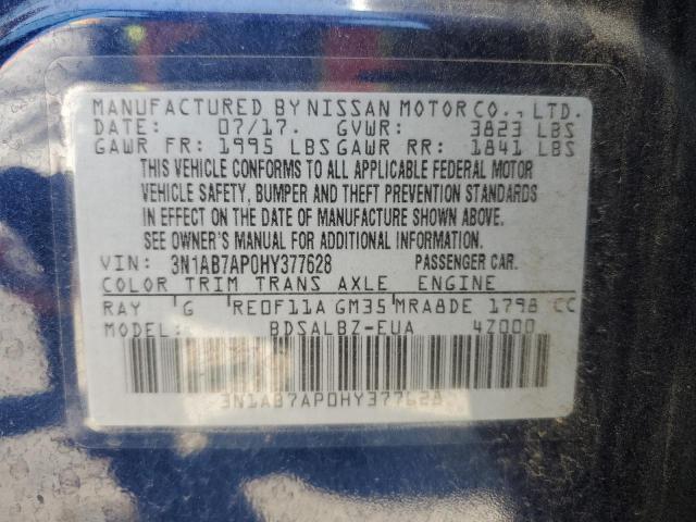 3N1AB7AP0HY377628 Nissan SENTRA S