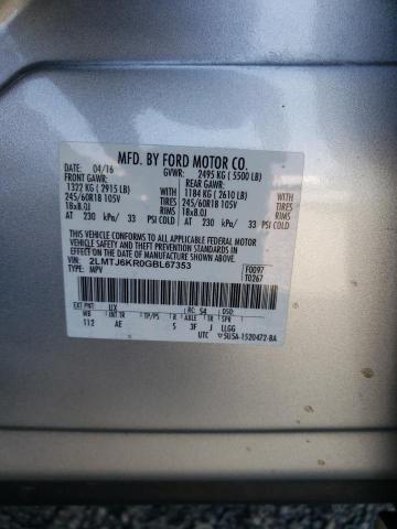 2LMTJ6KR0GBL67353 Lincoln Mkx Select