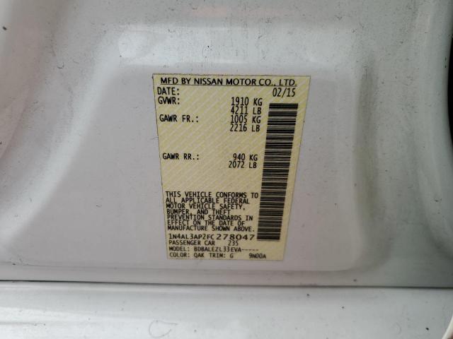 2015 NISSAN ALTIMA 4D 1N4AL3AP2FC278047