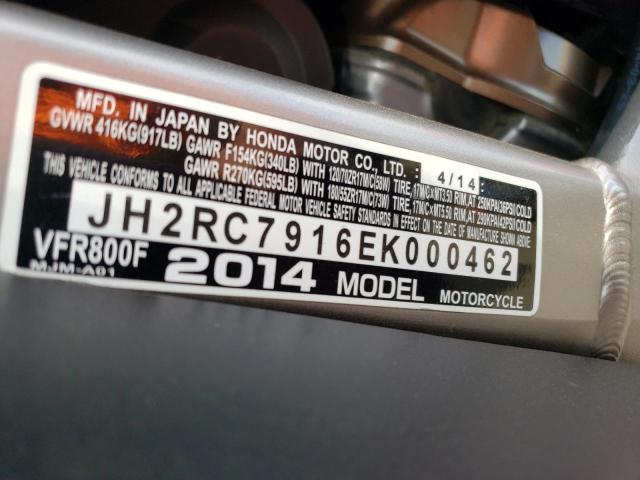 2014 HONDA VFR800 F JH2RC7916EK000462