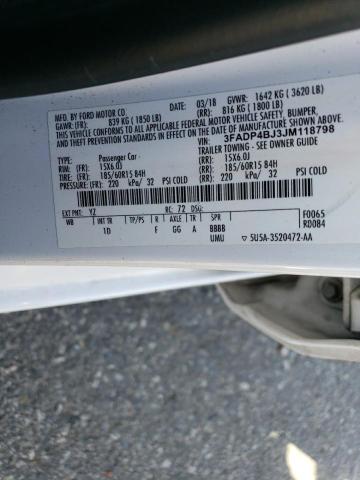3FADP4BJ3JM118798 Ford FIESTA SE