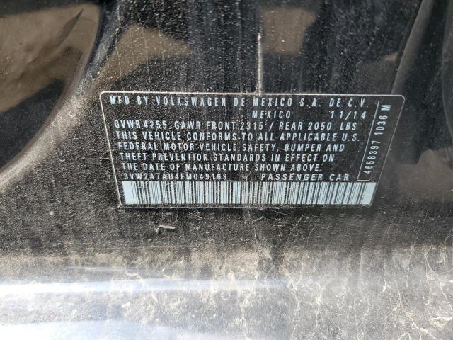 2015 VOLKSWAGEN GOLF TDI 3VW2A7AU4FM049169