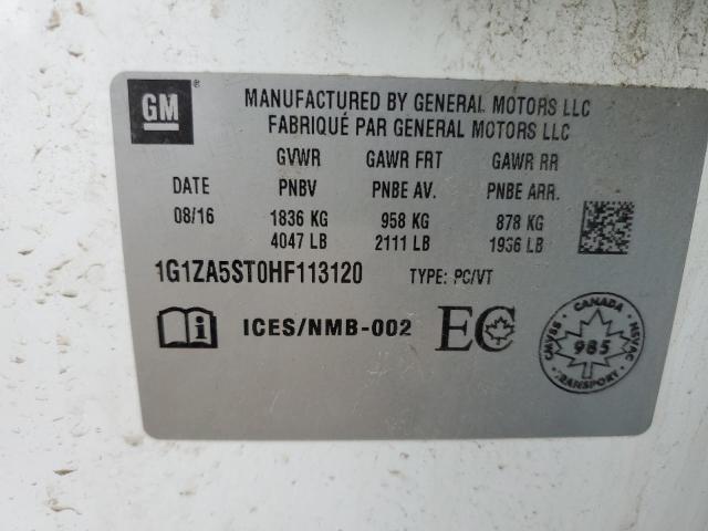 2017 CHEVROLET MALIBU L - 1G1ZA5ST0HF113120
