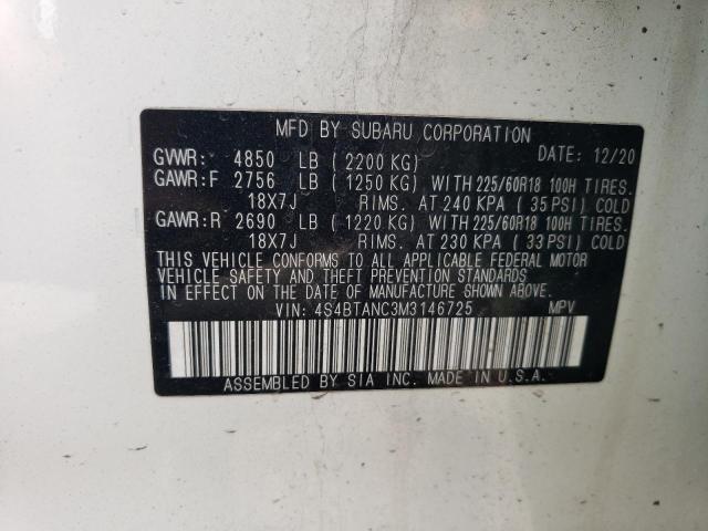 4S4BTANC3M3146725 Subaru Outback Limited