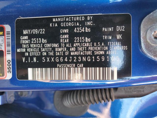 5XXG64J23NG159105 KIA K5 GT LINE