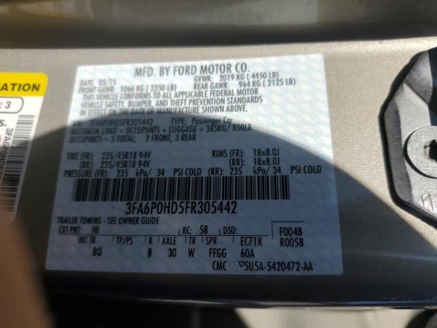 3FA6P0HD5FR305442 Ford FUSION SE