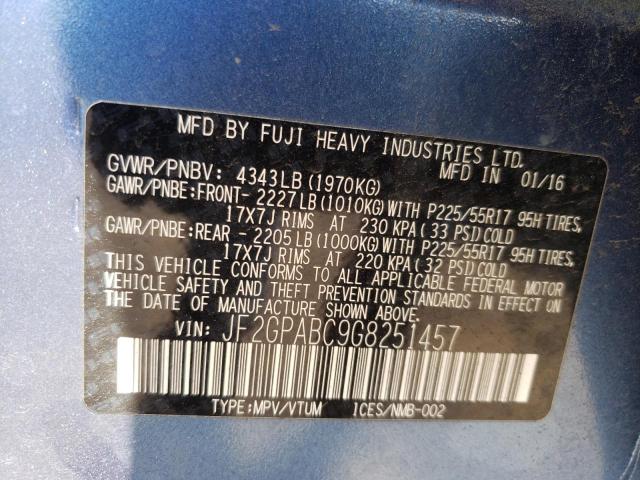 JF2GPABC9G8251457 Subaru Crosstrek Premium