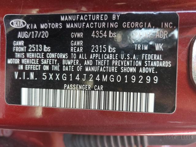 5XXG14J24MG019299 KIA K5 LXS
