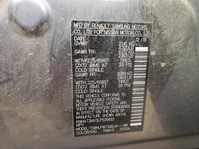 KNMAT2MV3LP535610 Nissan ROGUE S