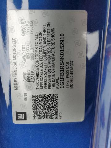 2019 CHEVROLET CAMARO LS1 - 1G1FB1RS4K0152910