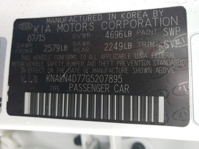 2016 KIA CADENZA LU - KNALN4D77G5207895
