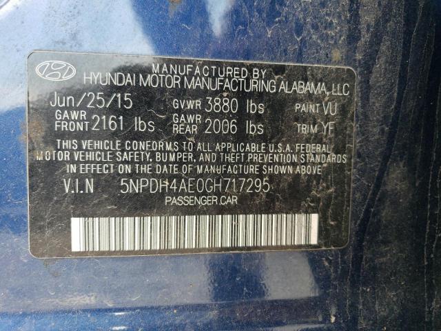 2016 HYUNDAI 260 - 5NPDH4AE0GH717295