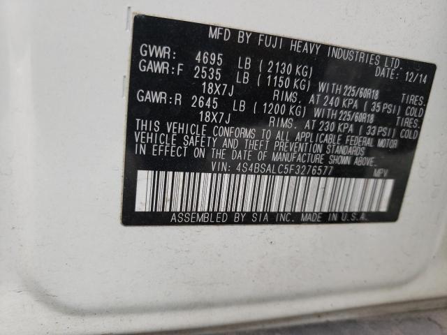 4S4BSALC5F3276577 Subaru Outback 2.5i Limited