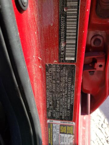 KNADM4A33E6400173 KIA RIO LX