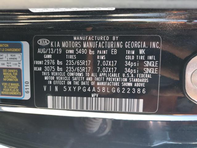 5XYPG4A58LG622386 KIA SORENTO S