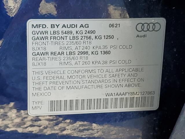 WA1AAAFY8M2127863 Audi Q5 PREMIUM 14