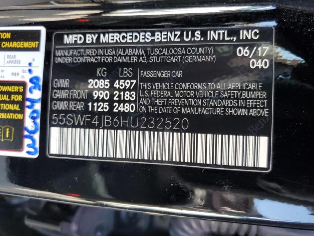 55SWF4JB6HU232520 2017 MERCEDES-BENZ C-CLASS, photo no. 12