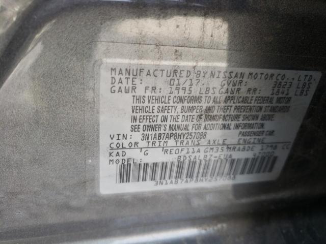 2017 Nissan Sentra S VIN: 3N1AB7AP8HY257088 Lot: 39351534