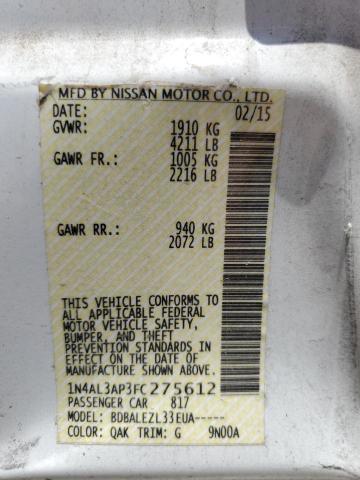 1N4AL3AP3FC275612 Nissan ALTIMA 2.5