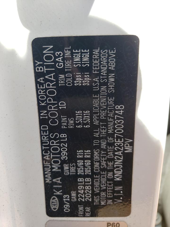 KNDJN2A23E7003748 2014 Kia Soul KNDJN2A23E7003748 2014 Kia Soul