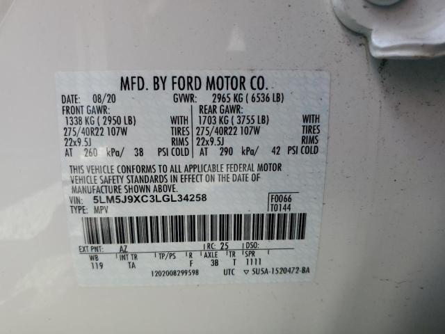 2020 LINCOLN AVIATOR BL 5LM5J9XC3LGL34258