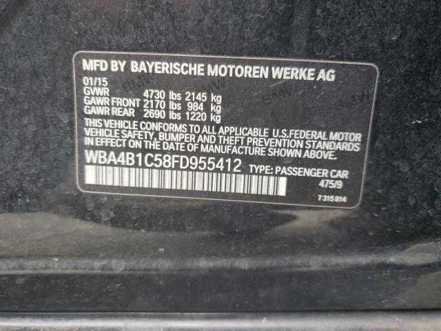 2015 BMW 435 I GRAN WBA4B1C58FD955412