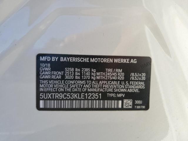 5UXTR9C53KLE12351 BMW X3 Xdrive30i
