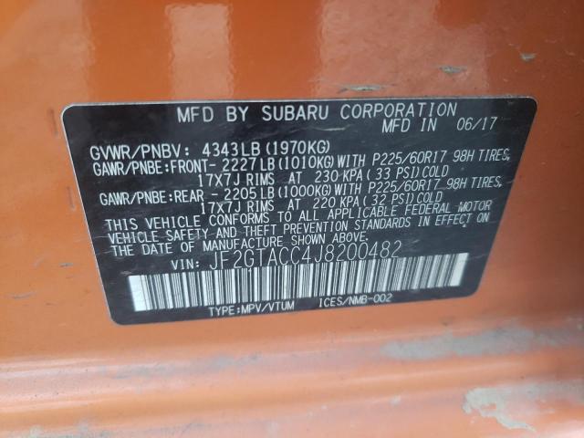 JF2GTACC4J8200482 Subaru Crosstrek Premium