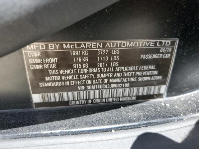 2018 MCLAREN AUTOMOTIVE 720S SBM14DCA3JW002108