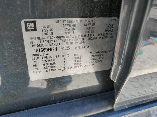 1GTG6DEN9H1194025 GMC CANYON SLT