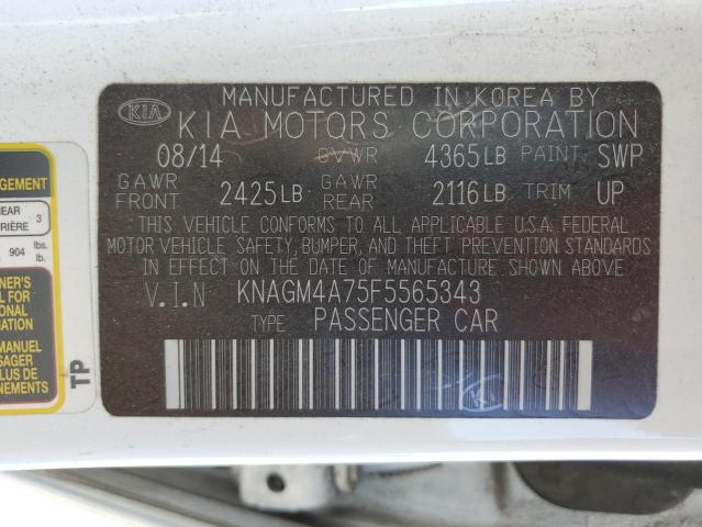 KNAGM4A75F5565343 KIA Optima Lx