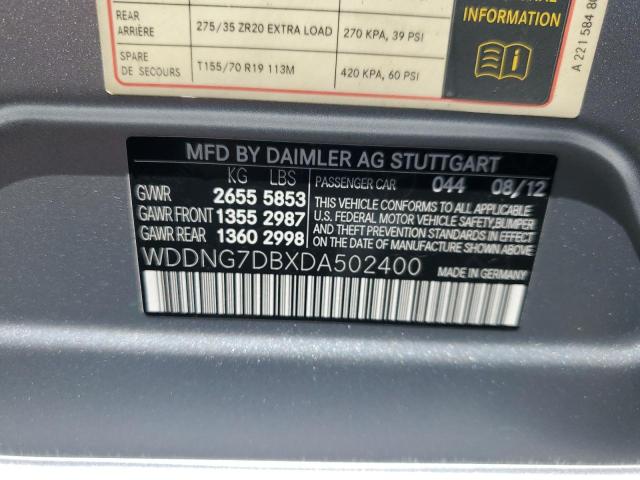 VIN WDDNG7DBXDA502400 2013 Mercedes-Benz S-Class, 550 no.13