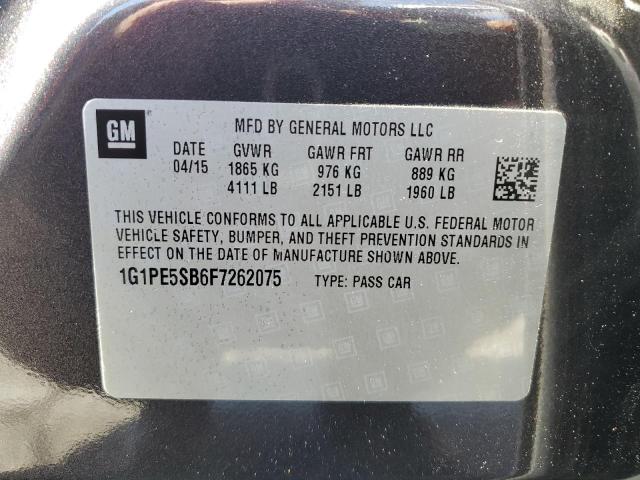 1G1PE5SB6F7262075 Chevrolet CRUZE LT