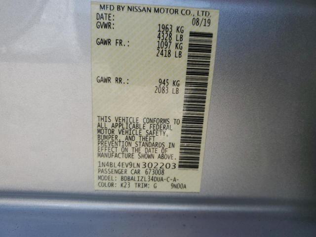 1N4BL4EV9LN302203 Nissan ALTIMA SL