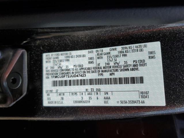 2018 FORD ESCAPE S - 1FMCU0F72JUD47423