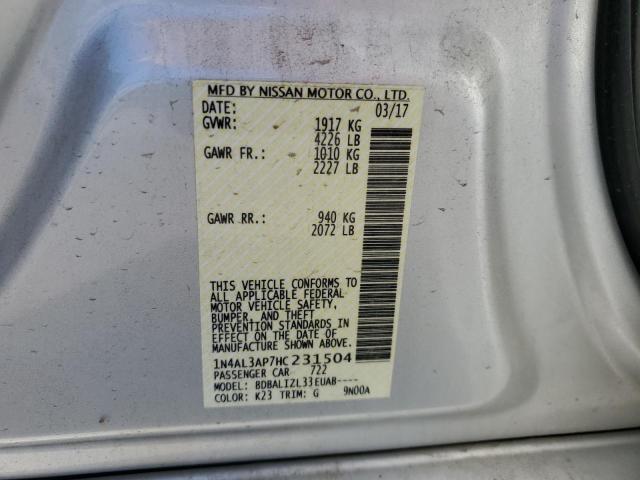 1N4AL3AP7HC231504 Nissan ALTIMA 2.5
